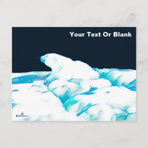 Polar Björn på is Vykort