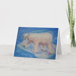 Polar björn på krympande is helgkort