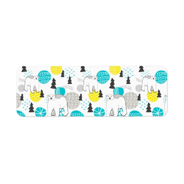 Polar björn returadress etikett (Framsidan)