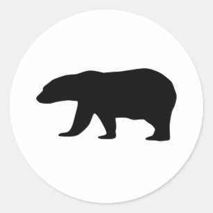 Polar björn runt klistermärke