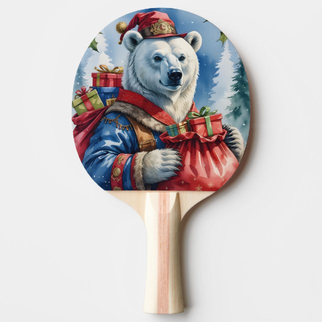 Polar Björn Santa Jul Design Pingisracket (Framsidan)