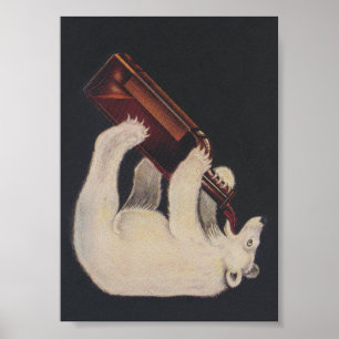Polar Björn som drar ut från Flaska Poster