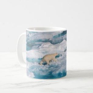 Polar Björn som går på sjön Kaffemugg