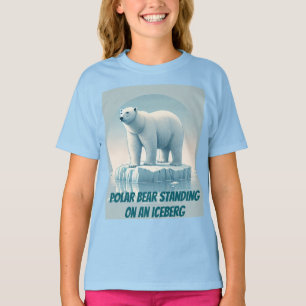 "Polar björn" som står på ett isberg T Shirt
