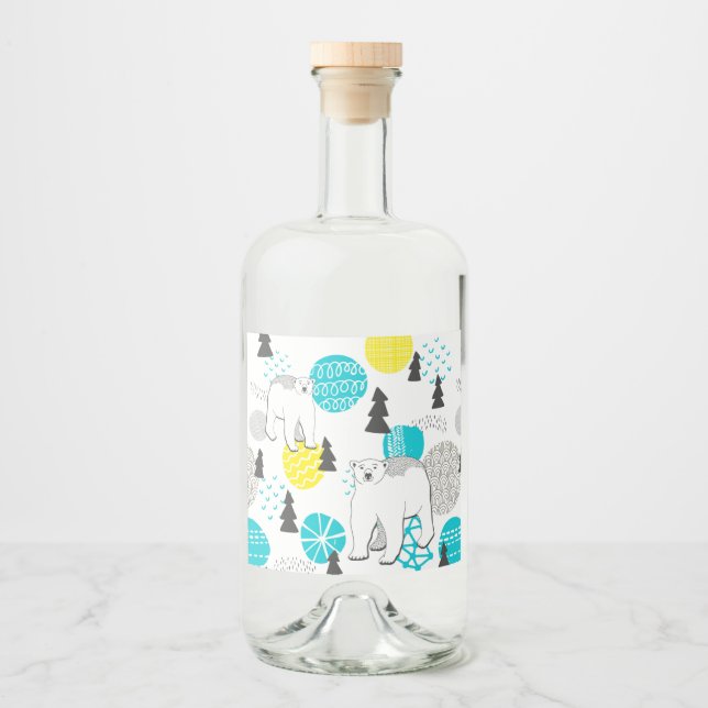 Polar björn spritflaskor etikett (Framsida)