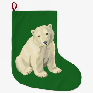 Polar björn stor julstrumpa
