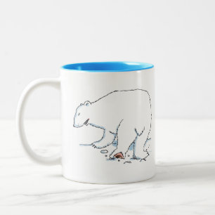 Polar Björn tvåtons blå mugg