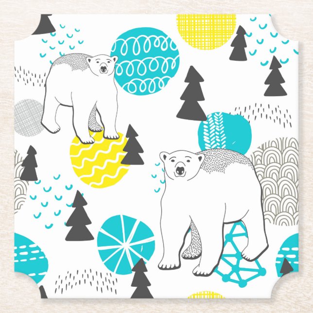 Polar björn underlägg papper (Framsida)