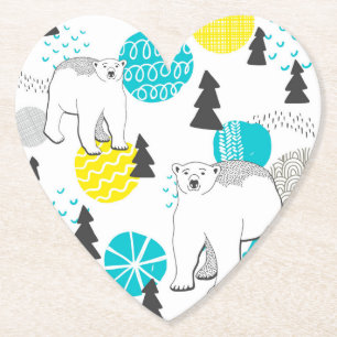 Polar björn underlägg papper