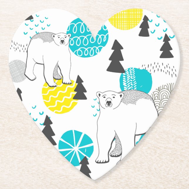 Polar björn underlägg papper (Framsida)