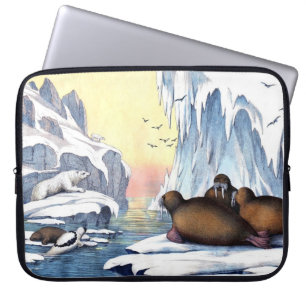 Polar, björn, valross och Sälar Laptop Sleeve