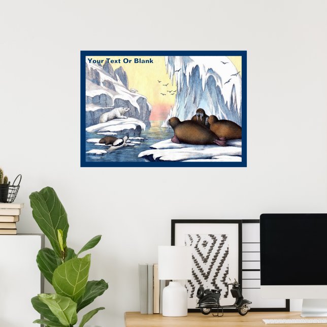 Polar, björn, valross och Sälar Poster (Hemmakontoret)