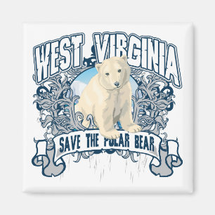 Polar björn West Virginia Magnet