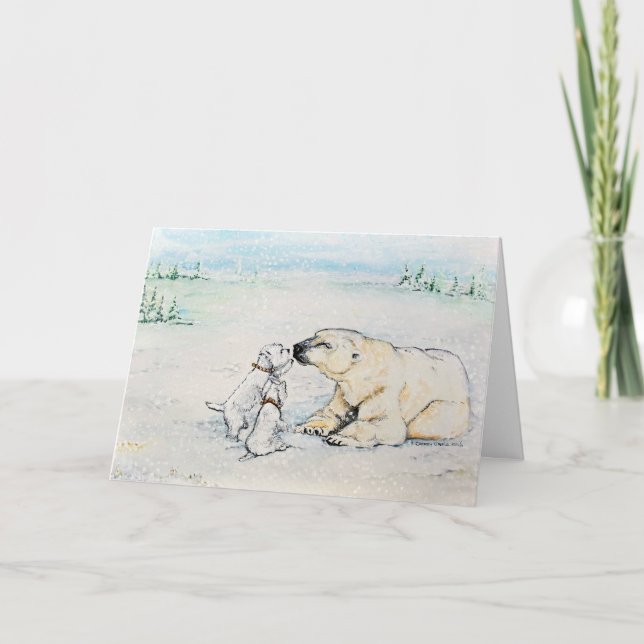 Polar björn Westies Helgkort (Framsida)