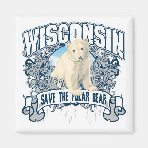 Polar björn Wisconsin Magnet