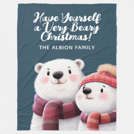 Polar Björnbjörn Unge Fleecefilt