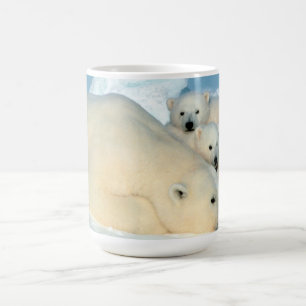 Polar björnfamilj kaffemugg