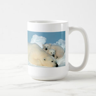 Polar björnfamilj kaffemugg