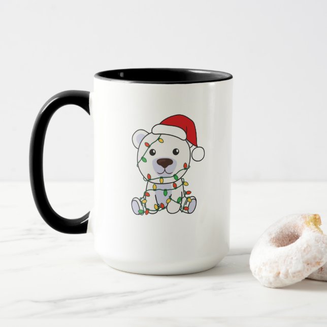 Polar Björnhäst Polar för julvinter Mugg (Med munk)
