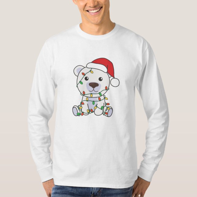 Polar Björnhäst Polar för julvinter T Shirt (Framsida)