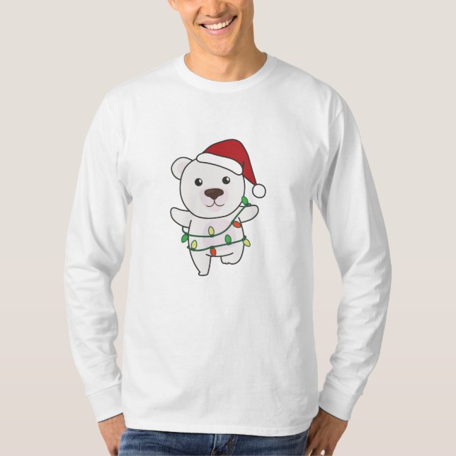 Polar Björnhäst Polar för julvinter T Shirt (Framsida)