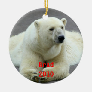 Polar björnjulprydnad julgransprydnad keramik