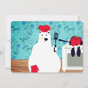 polar björnkock som kokar juljulkort julkort