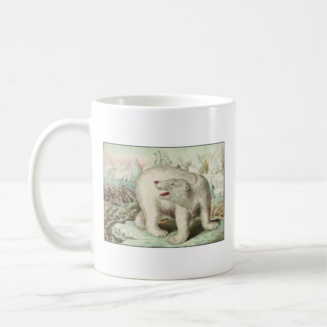 Polar björnkonst för vintage kaffemugg (Vänster)
