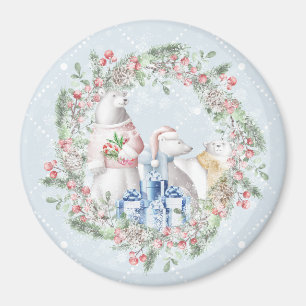 Polar Björnkrans Julkrutdurk Magnet