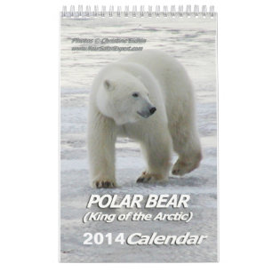 POLAR BJÖRNkung av den arktiska kalendern 2014 Kalender