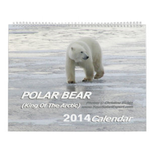 POLAR BJÖRNkung av den arktiska kalendern 2014 Kalender