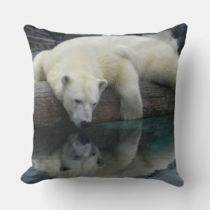 Polar Björnreflektioner - Vit Polar Bear Kudde