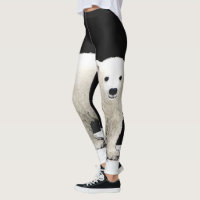 Polar björnungemålning - original- djurlivkonst
