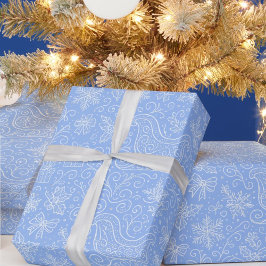 Polar Blue Doodle jul Sleigh Mönster Presentpapper
