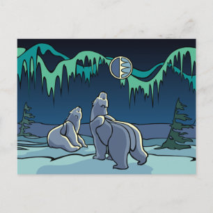Polar Brevkort - inbyggt Bear Art-vykort Vykort