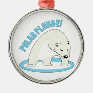 Polar dykning! julgransprydnad metall