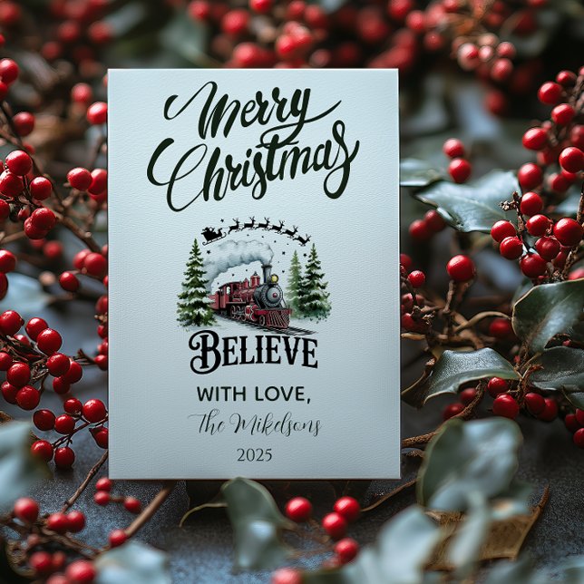 Polar Express Christmas Julkort (Skapare uppladdad)