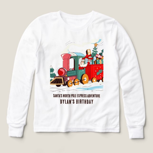 Polar Express Christmas Santa's Train Adventure T Shirt (Design framsida)