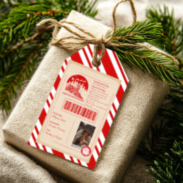 Polar Express Christmas Ticket Presentetikett