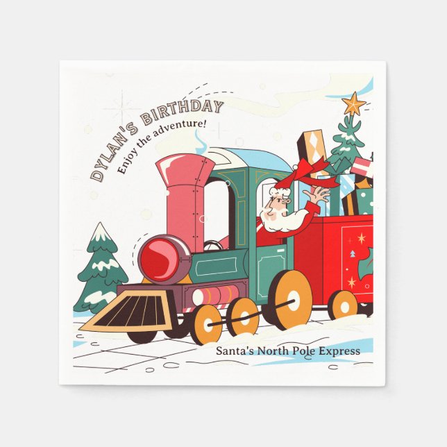 Polar Express jul Santa's tågåventyr Pappersservett (Framsidan)