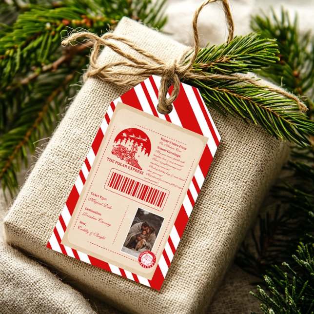 Polar Express julbiljett Presentetikett (Skapare uppladdad)