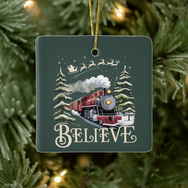 Polar Express julpresent Tro Xmas Vinter Julgransprydnad Keramik (Träd)