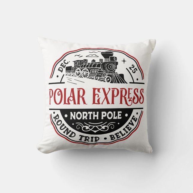 POLAR EXPRESS Round Resa Ornament Kudde (Framsida)