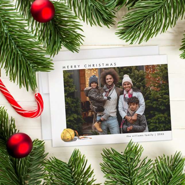 Polar Express Sleigh Bell | Julfoto Julkort (Card on table)