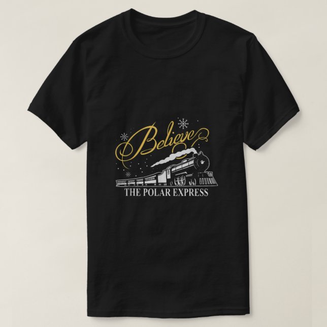 Polar Express tror på julfamiljen Pajama T Shirt (Design framsida)