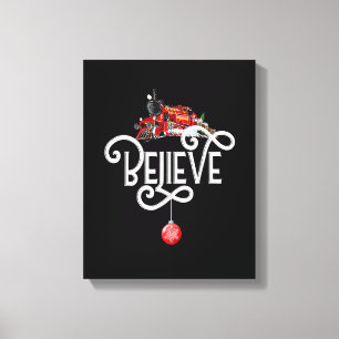 Polar för julgranar i Nordpolen Express i hela Jul Canvastryck