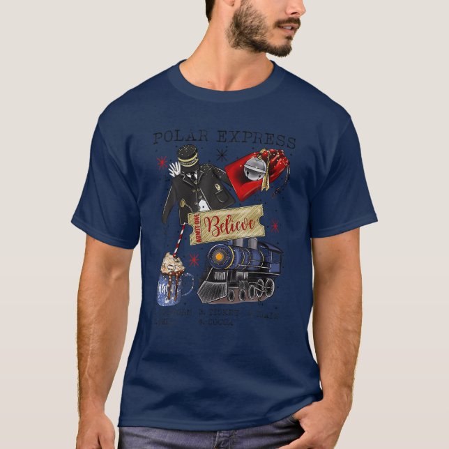 Polar för julgranar i Nordpolen Express i hela Jul T Shirt (Framsida)