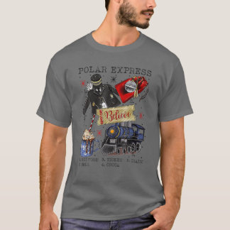 Polar för julgranar i Nordpolen Express i hela Jul T Shirt