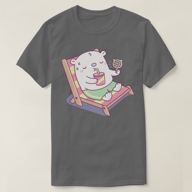 Polar för kute-sötning i Baby Björn på persikostol T Shirt (Design framsida)