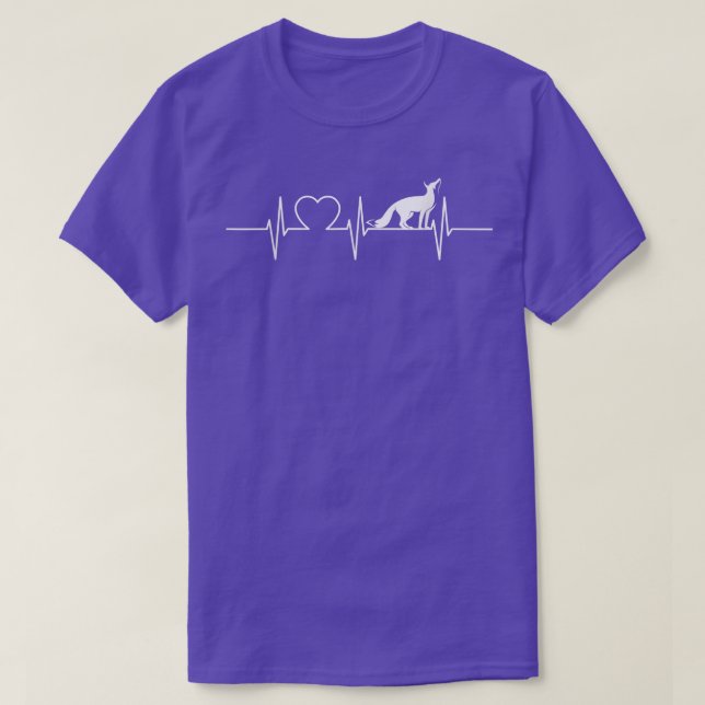 Polar Fox Foxes Fennec Nature Animal Heartslag Fox T Shirt (Design framsida)